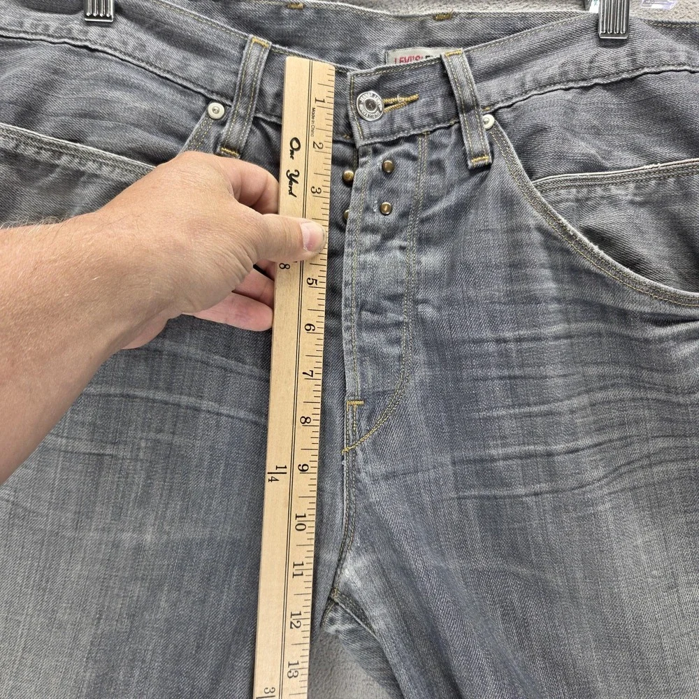 Vintage Levis Engineered Jeans Mens Gray Buckle Back Twisted Fits 34x30